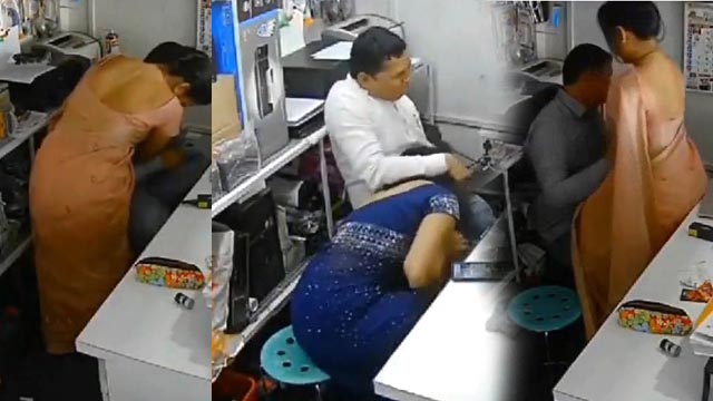 Shop Manager Hard Fucking Customer On CCTV Camera