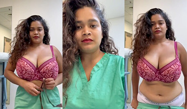 Desi Indian Tanker Nurse – Strip Teasing Big Boobs Pressing