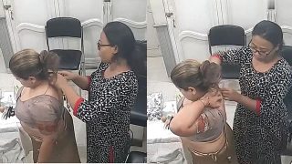Horny Rich Bhabhi Changing Parlour In CCTV Captured – desibp1