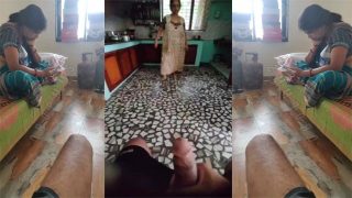 Desi House Owner Son Masturbating – Infront Of Maid Aunty Latest Sex MMS