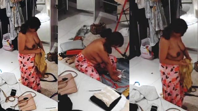 Horny Milf Big Boobs Changing Dress Naked Captured