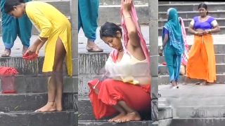 South Mallu Mom After Nude Dress By River Bath Mms
